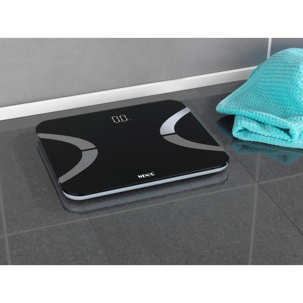 Juodos svarstyklės su kūno analizės rodikliais Wenko Scale, 30 x 26 cm-image-3