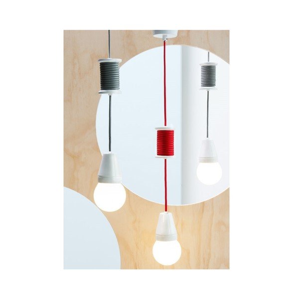Raudonas lubų šviestuvas "Leitmotiv Spool-image-1