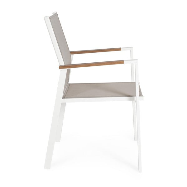 Baltos spalvos metalinė sodo kėdė Heta   – Bizzotto-image-3