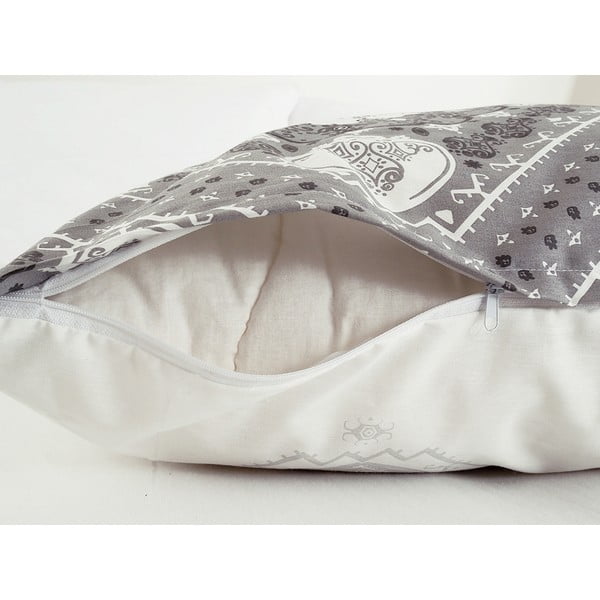 Viengulė patalynė baltos spalvos/pilkos spalvos iš banguotos tekstūros 140x200 cm Top Class – B.E.S.-image-1