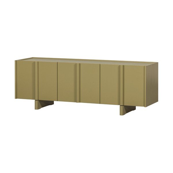 Žalios spalvos TV spintelė iš pušies masyvo 152x53x46 cm Basu – WOOOD-image-3