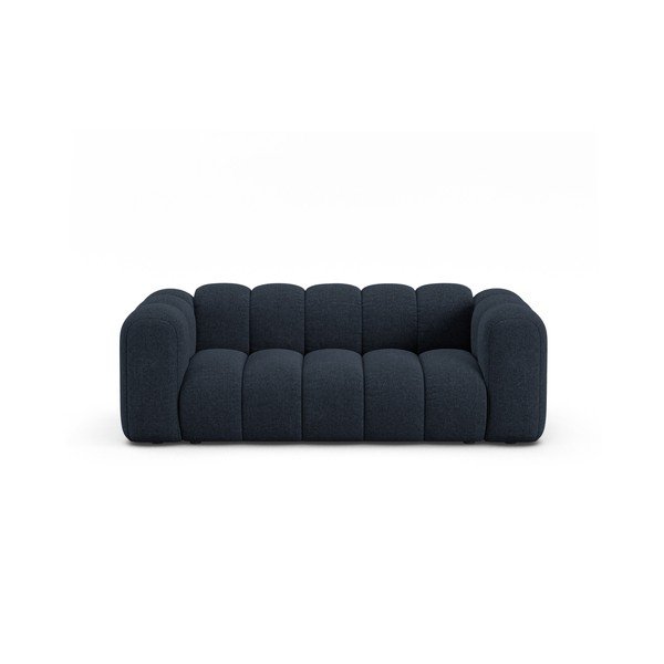 Tamsiai mėlynos spalvos sofa iš šenilinio audinio 200 cm Lupine – Micadoni 