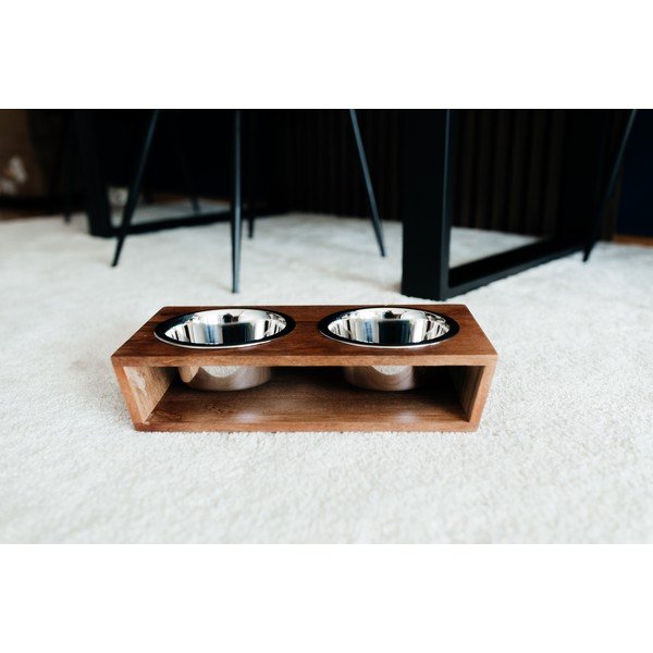 Iš medienos dubenėlių komplektas su stovu šuniui Dog Fantasy – Plaček Pet Products-image-1