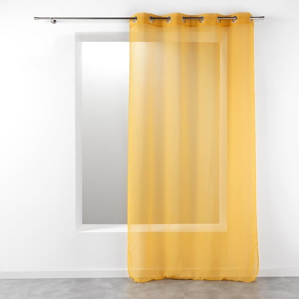 Geltonos spalvos permatoma užuolaida 140x280 cm Telma – douceur d'intérieur