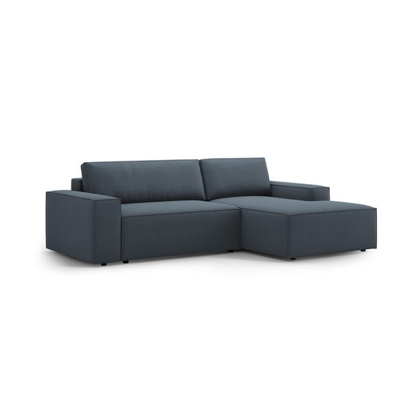 Sulankstoma kampinė sofa mėlynos spalvos (su dešiniuoju kampu) Jodie – Micadoni Home-image-3