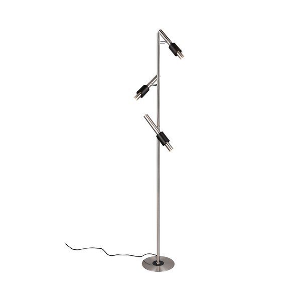 Juodos spalvos/sidabrinės spalvos pastatomas šviestuvas LED (aukštis 150 cm) Ikaris – Trio Select-image-1