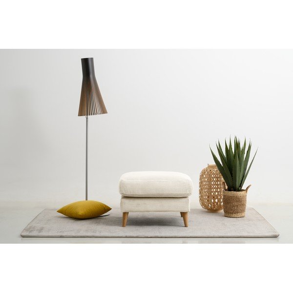 Iš kordinio velveto taburetė baltos spalvos Paris – Scandic-image-1