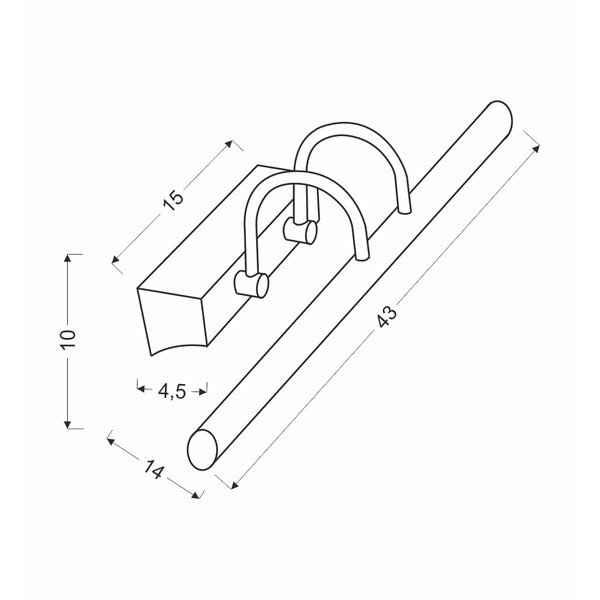 Sieninė lempa baltos spalvos LED Linea – Candellux Lighting-image-2