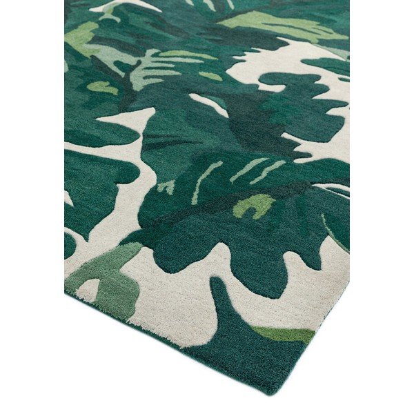 Rankų darbo iš vilnos kilimas tamsiai žalios spalvos 120x170 cm Matrix – Asiatic Carpets-image-3