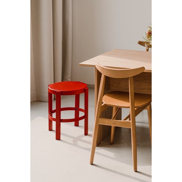 Raudonos spalvos iš plieno taburetė Doon – noo.ma-image-3