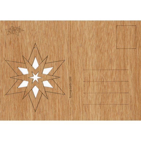 Medinis atvirukas Formes Berlin Double Star, 14,8 x 10,5 cm-image-1