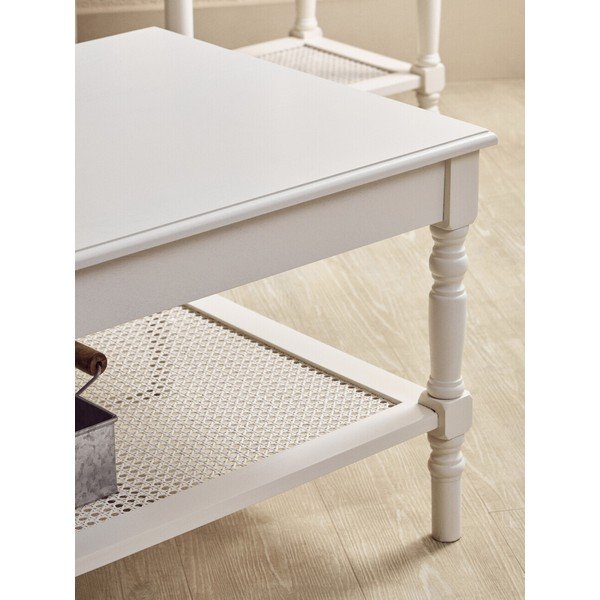 Baltos spalvos kavos staliukas 60x120 cm Heritage – Premier Housewares-image-3