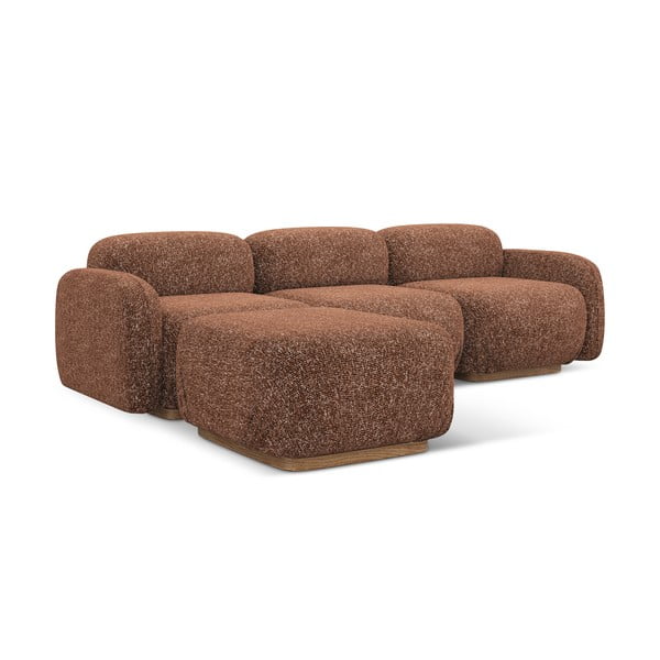 Oranžinės spalvos/rudos spalvos modulinė kampinė sofa (kintama) Ailani – Makamii-image-4