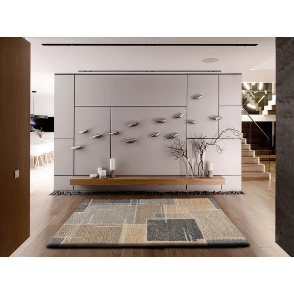 Pilkai smėlio spalvos kilimas 160x230 cm Irati - Universal-image-1