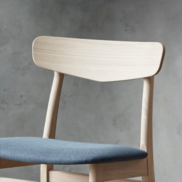 Iš ąžuolo masyvo valgomojo kėdė mėlynos spalvos/natūralios spalvos Mosbøl – Hammel Furniture-image-3