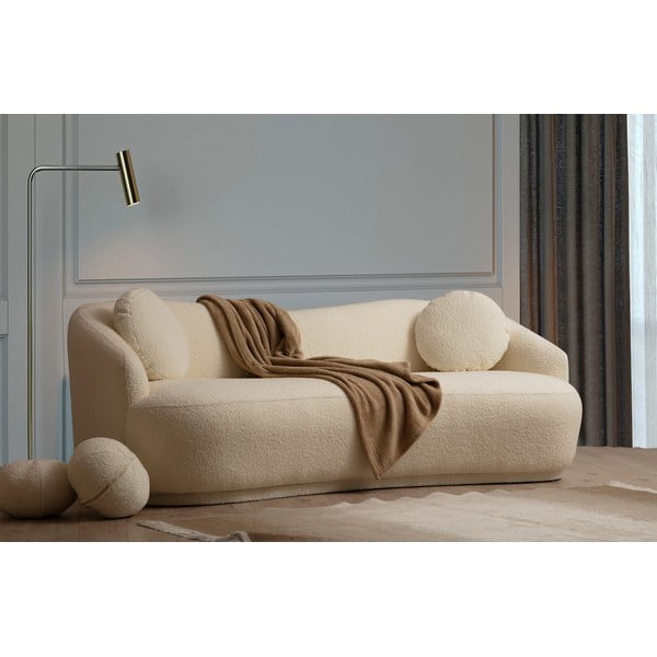 Sofa kreminės spalvos 225 cm Ancona – Artie-image-1