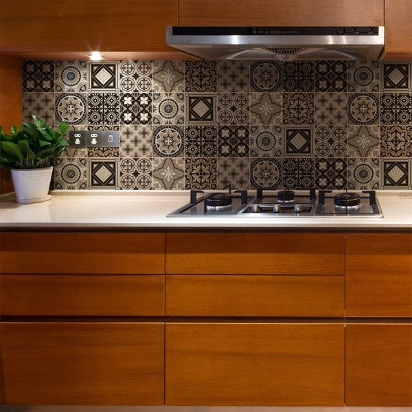 9 sieninių lipdukų rinkinys Ambiance Wall Decal Tiles Azulejos Pompei, 20 x 20 cm-image-3