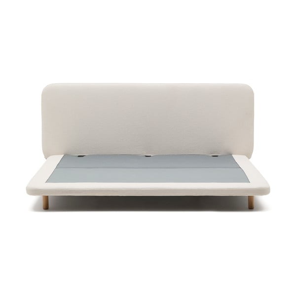 Dvigulė lova smėlio spalvos audiniu dengta 180x200 cm Odum – Kave Home-image-2
