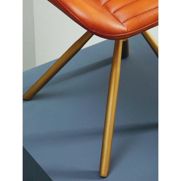 Rudos spalvos taburetė iš odos Buffalo – Premier Housewares-image-4
