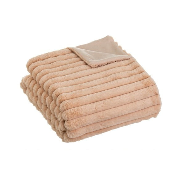 Šviesiai rudos spalvos iš mikropliušo antklodė ir pledas 130x160 cm Fur Velvet – Casa Selección
