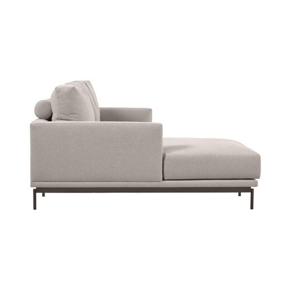 Smėlio spalvos iš šenilinio audinio kampinė sofa (su kairiuoju kampu/su gultu) Galene – Kave Home-image-2