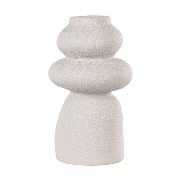 Iš akmens masės vaza kreminės spalvos (aukštis 26,5 cm) – House Nordic