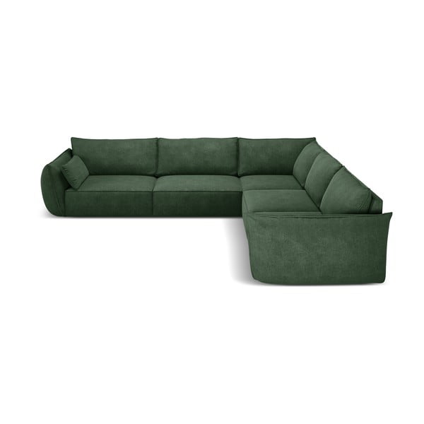 Tamsiai žalia kampinė sofa (kintama) Vanda - Mazzini Sofas