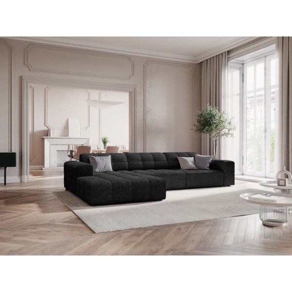 Kampinė sofa antracito spalvos (su kairiuoju kampu) Chicago – Cosmopolitan Design-image-1