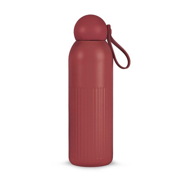 Bordo spalvos iš nerūdijančio plieno su šiaudeliu termosas 500 ml Tekla – Sagaform