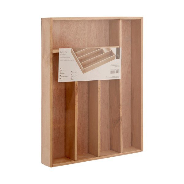 Natūralios spalvos iš medienos stalo įrankių padėklas 30 x 38 cm – Premier Housewares-image-4