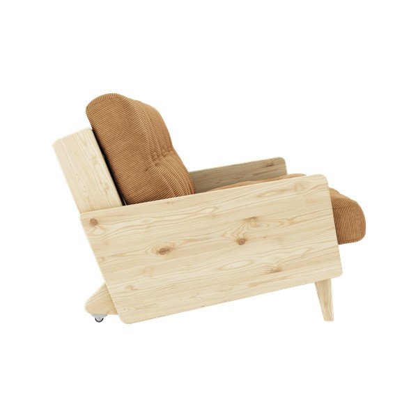Garstyčių spalvos sofa-lova 200 cm Indie - Karup Design-image-4