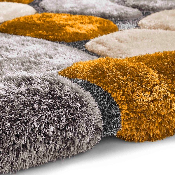 Pilkai geltonas kilimas Think Rugs Noble House Rock, 150 x 230 cm-image-4