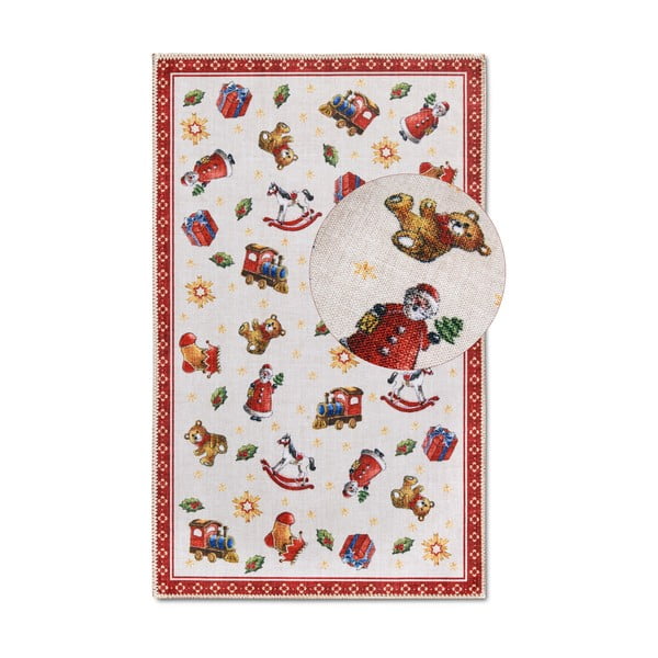 Kilimas raudonos spalvos su Kalėdų motyvu 50x80 cm Red Christmas – Villeroy&Boch