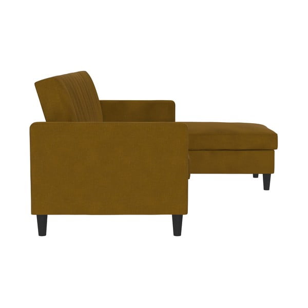 Sulankstoma kampinė sofa geltonos spalvos Celine – Støraa-image-4