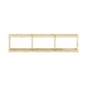 Natūralios spalvos iš pušies masyvo knygų lentyna 192x47,5 cm Groove – Karup Design