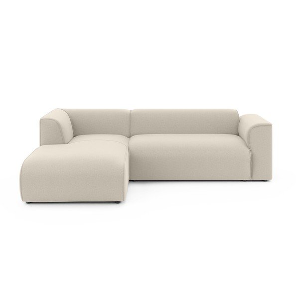 Smėlio spalvos kampinė sofa (su kairiuoju kampu/su gultu) Merid  – Ropez