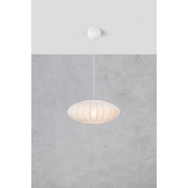 Baltos spalvos kabantis šviestuvas ø 50 cm Solia – Markslöjd-image-3