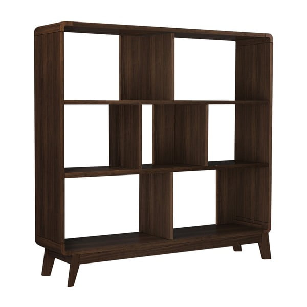 122x126 cm riešutmedžio knygų spinta Cassie - Støraa