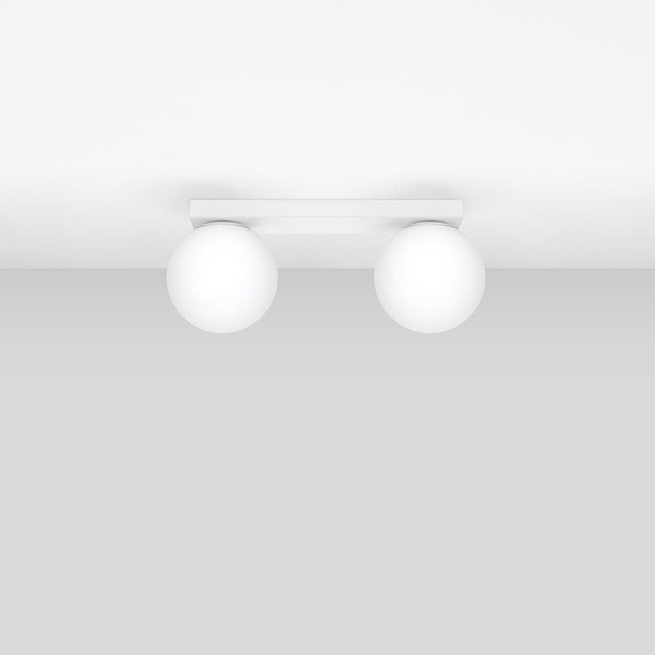 Lubinis šviestuvas baltos spalvos ø 12 cm su stiklo gaubtu Umerta – Sollux-image-3
