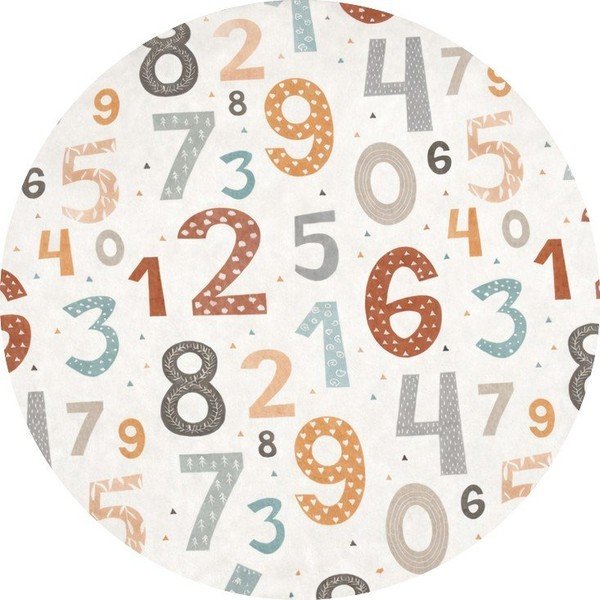 Skalbiamas vaikiškas žaidimų kilimas ø150 cm Happy Numbers – Mila Home