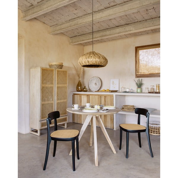 Juoda valgomojo kėdė iš bukmedžio medienos Kave Home Romane-image-3