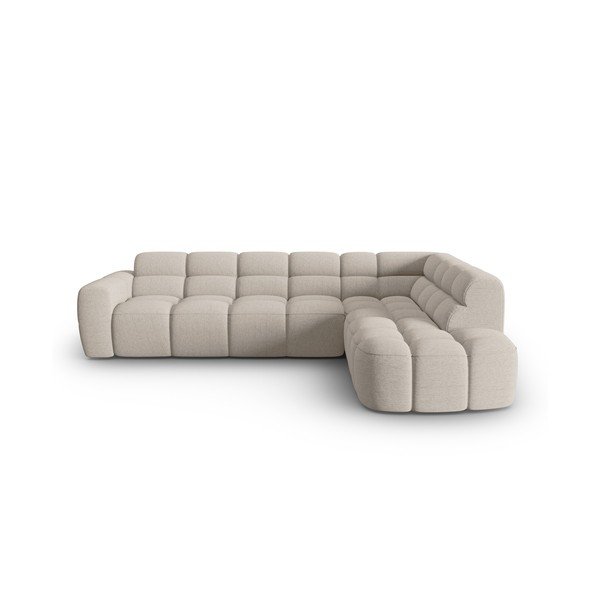 Kampinė sofa smėlio spalvos Lisa – Micadoni Home