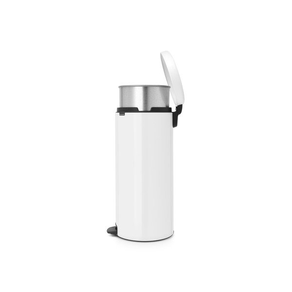 Baltos spalvos iš plieno šiukšliadėžė su pedalu 30 l NewIcon – Brabantia-image-1