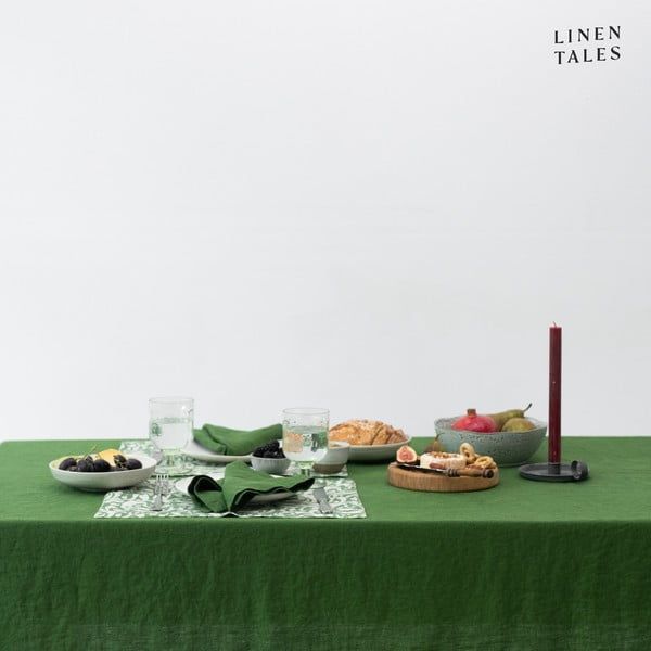 Iš lino staltiesė 140x200 cm True Green – Linen Tales-image-2