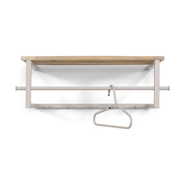 Natūralios spalvos/taupe spalvos iš metalo sieninė lentyna su lentyna 76 cm Marco – Spinder Design-image-3