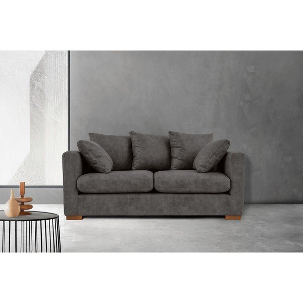 Iš dirbtinės odos sofa antracito spalvos 175 cm Hamburg – Scandic-image-1