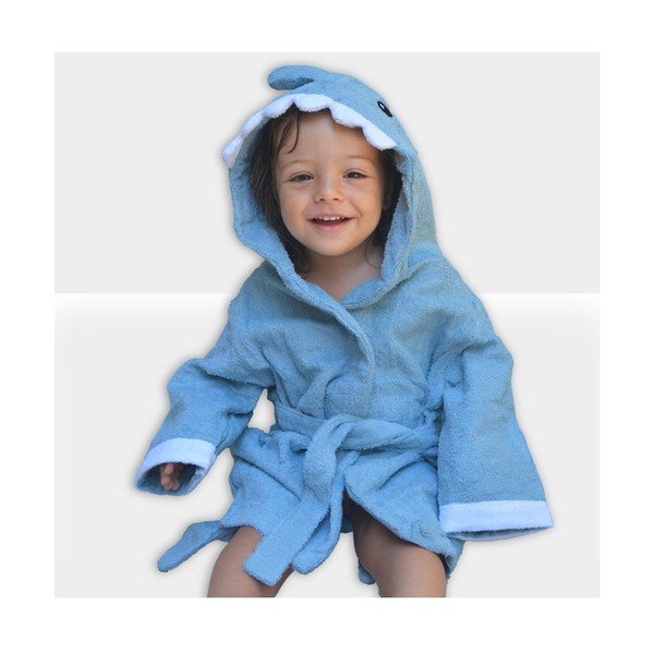 Mėlynas medvilninis kūdikių chalatas S dydžio Shark - Rocket Baby-image-2