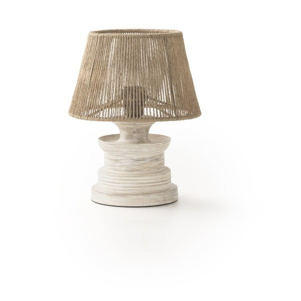 Balta/natūrali stalinė lempa (aukštis 30 cm) - Geese