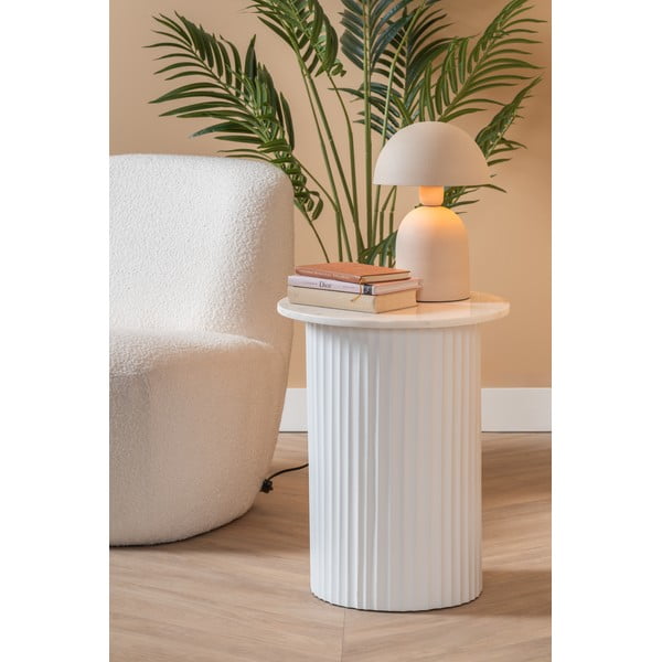 Iš marmuro apvalios formos šoninis stalas ø 50 cm Luscious – Leitmotiv
