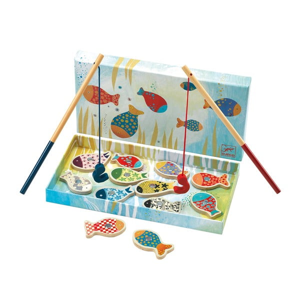 Vaikiškas medinis žaidimas su magnetine žuvimi Djeco
